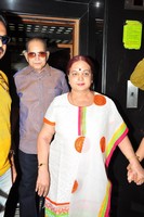 Krishna Watching Srimanthudu Movie at Prasad Lab